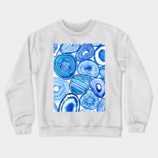 Blue agate slices Crewneck Sweatshirt